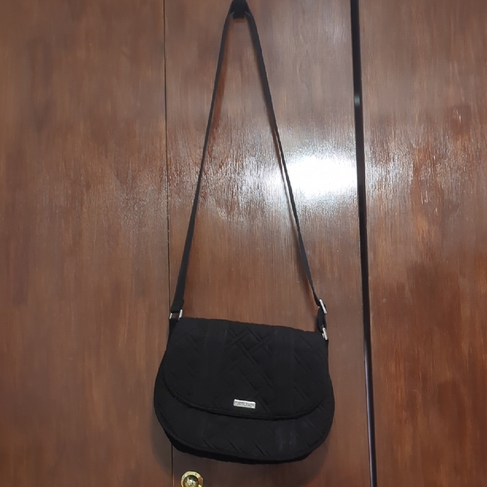 Vera Bradley Black Shoulder Bag with Adjustable Strap